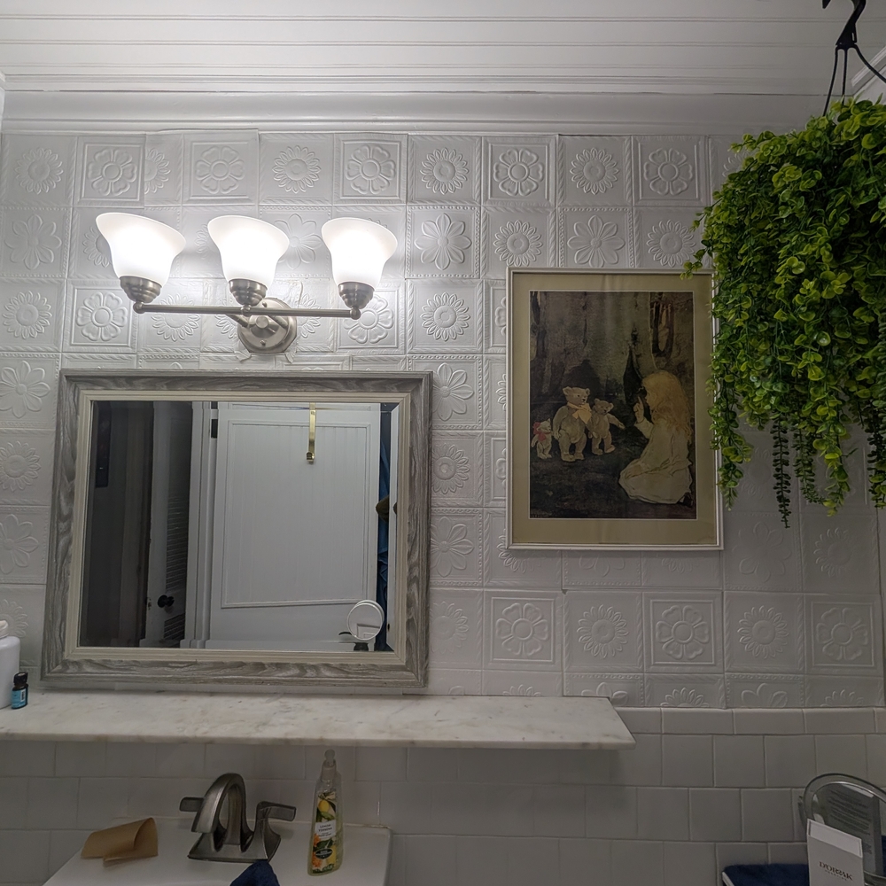 50--- 13.77" X 13.77"  Wall Or Ceiling Foam 3D Panels  Look Like Tile 50 New!!!!